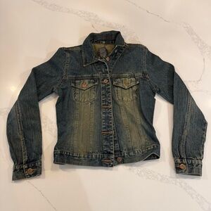 Vintage faded Route 66 denim jacket